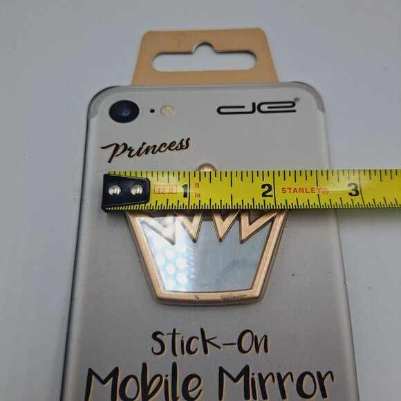 4/$20 Princess Mobile Mirror Stick-On Mirror Phone Charm Crown Sticker - Picture 5 of 5